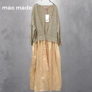 mao made 마오 메이드 린넨 도킹 롱 가디건 원피스