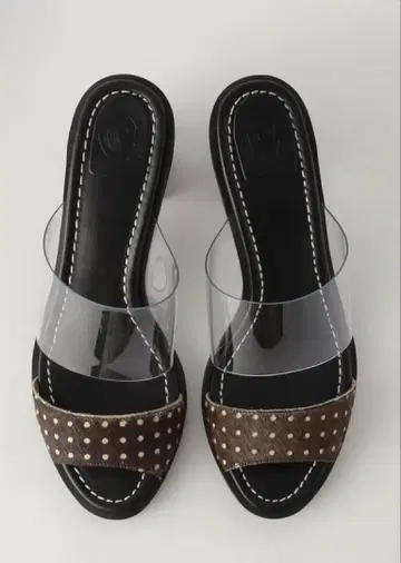 <OE>CLEAR LEATHER SANDALS/샌들
