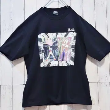 건담 THE LAST SHOOTING 그래픽 티셔츠 지유 블랙 L