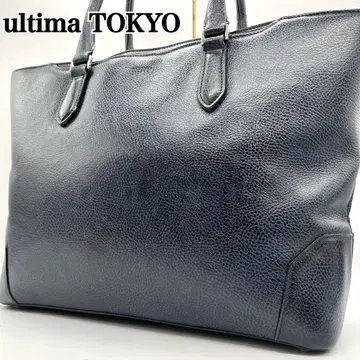 ultima TOKYO 토트백 네이비 로고 엠보 A4 수납 가능