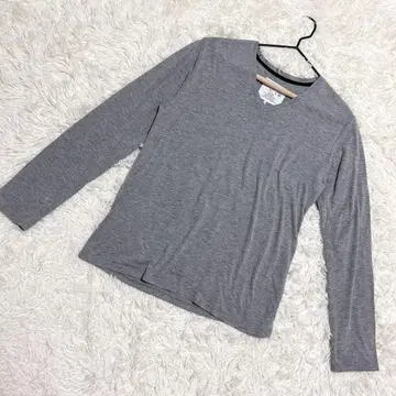 URBAN RESEARCH 긴팔 셔츠 V넥 심플 그레이 (38)