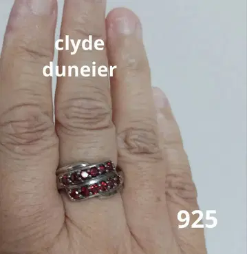 clyde duneier 레드 컬러 925 반지
