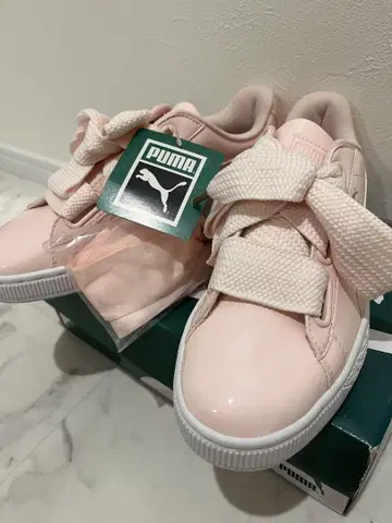 푸마 PUMA 23cm 피치 베이지 우먼 바스켓 하트
