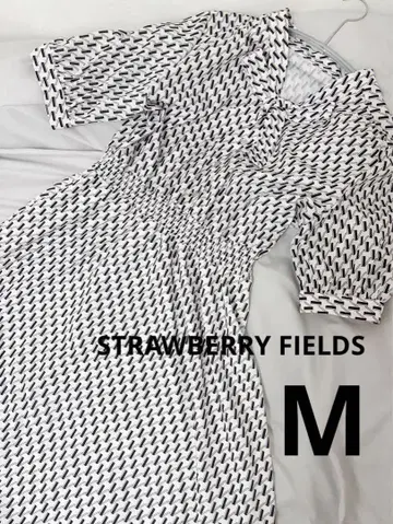 STRAWBERRY FIELDS 프린트 보타이 원피스