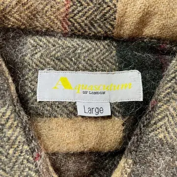 Aquascutum 체크 무늬 긴팔 셔츠 플란넬 셔츠