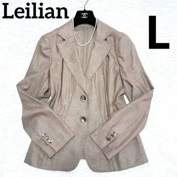 Leilian 레리안 포멀 자켓 실크 혼방 브라운