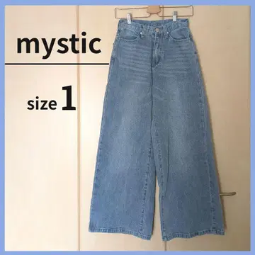 mystic 와이드 데님 와이드 팬츠 와이드 레그 하이 웨스트 여름옷