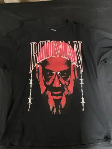 RODMAN 그래픽 티셔츠 XL 블랙