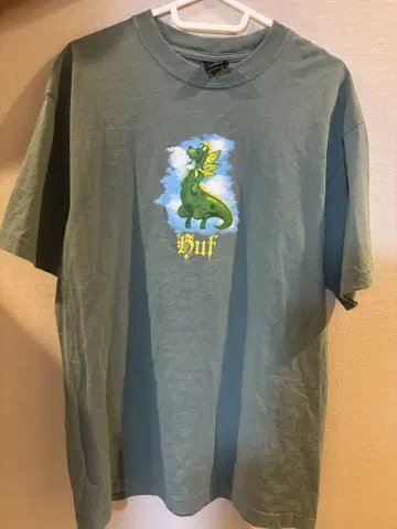 HUF 티셔츠 그린 그래픽 프린트