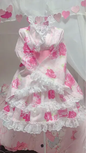 꽃무늬 핑크 유카타