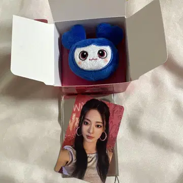 TWICE 츄이 봉제 인형 반지 트레이딩 카드
