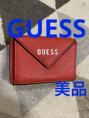 GUESS 레드 컴팩트 지갑. 새상품급.