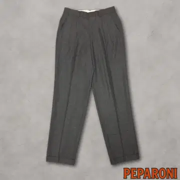 00's 빈티지 슬랙스 플리츠 그레이 그런지