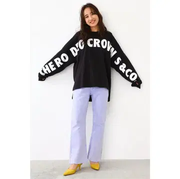 RODEO CROWNS 블랙 롱 T