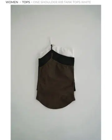 CLANE ONE SHOULDER RIB TANK TOPS 사이즈 1