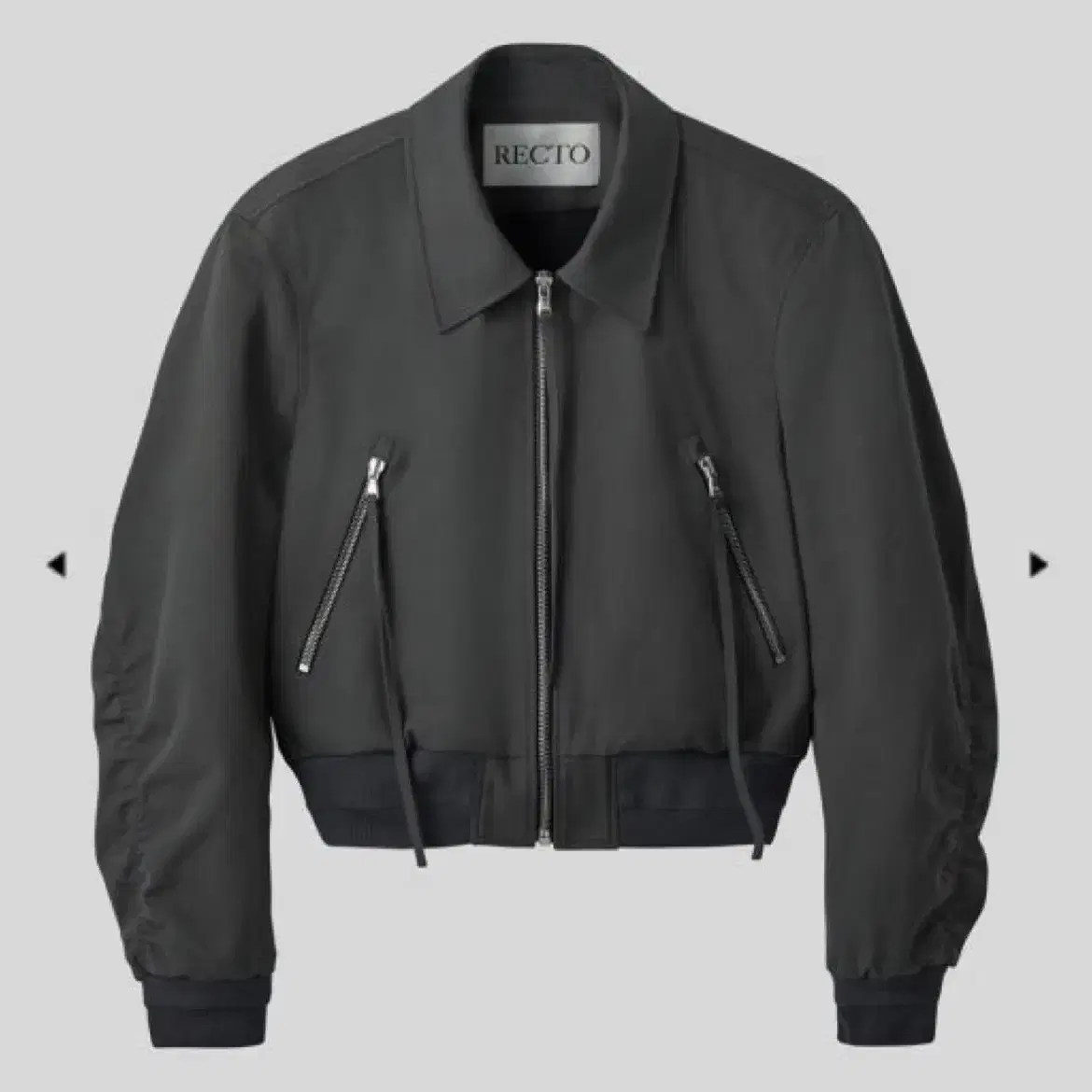 RECTO | 렉토 Recto Signature Curved Neck Long Jacket, worn