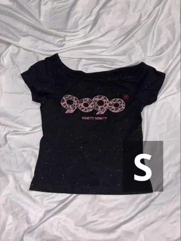 9090 girl OG 로고 오프 숄더 글리터 S