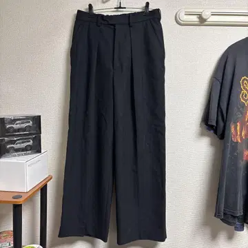 NAE 블랙 와이드 팬츠