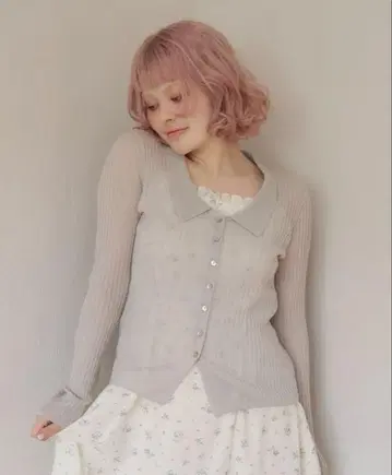 muguet UV 차단 폴로 니트 GRAY 무게 UV 차단