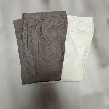 H&M 레귤러 핏 린넨 블렌드 테일러드 팬츠 2종 세트 장미 판매 가능