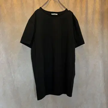 JIL SANDER+ 로고 자수 티셔츠 무지 블랙 질 샌더 플러스