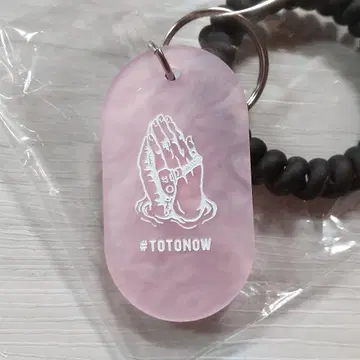 TOTONOW 토토나우 키링 코일 밴딩 마블 핑크