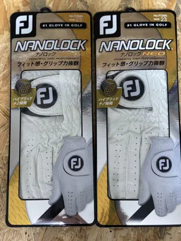미사용 새상품 풋조이 골프 그로브 나노 락 네오 23Cm 2장
