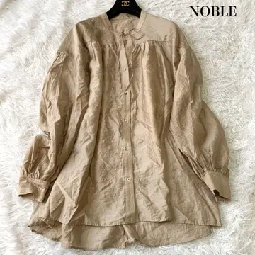 NOBLE 개더 볼륨 오버 사이즈 셔츠 프리 사이즈 정가 18,000엔