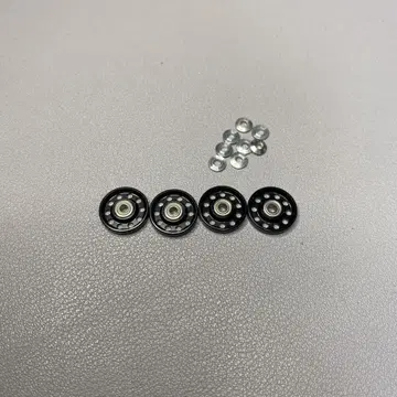 미니 사륜구동] 경량 13mm 올 알루미늄 베어링 롤러 블랙