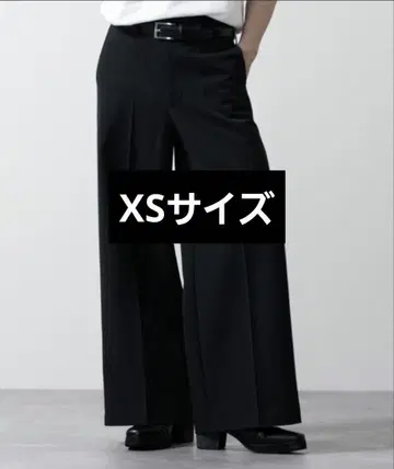 CLEL 백 브러쉬드 TR 플레어 슬랙스 블랙 XS