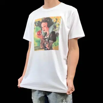 새상품 백설공주 타투 독사과 그림 동화 디즈니 프린세스 티셔츠