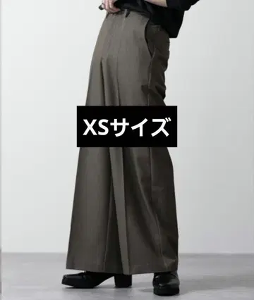 CLEL 백 브러쉬드 TR 플레어 슬랙스 아슈 XS 사이즈