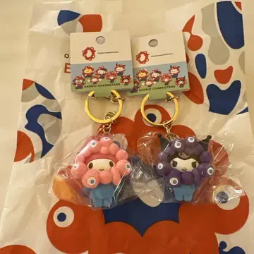 산리오 밉밉 키링 2개 세트