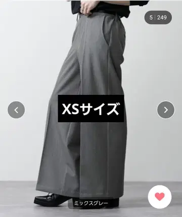 CLEL 백 브러쉬드 TR 플레어 슬랙스 믹스 그레이 XS 사이즈
