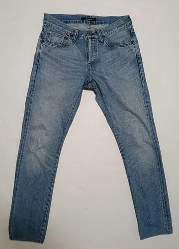 Johnbull 젬블 셀비지 블루 데님 타이트 스트레이트