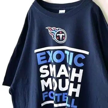 NFL EXOTIC 닛산 테네시 타이탄즈 티셔츠 XL 네이비 구제 의류
