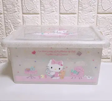 산리오 헬로키티 보관 박스 케이스 M 사이즈 당시 상품