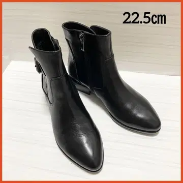 미사용급 노브랜드 부티 사이드 고어 블랙 검정 22.5cm 천연 가죽