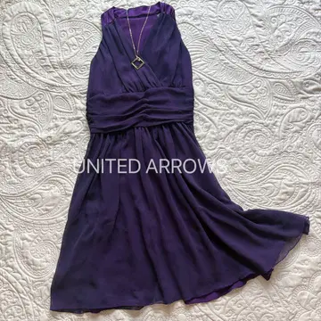 UNITED ARROW 유나이티드 애로우즈 보라색 슬리브리스 원피스