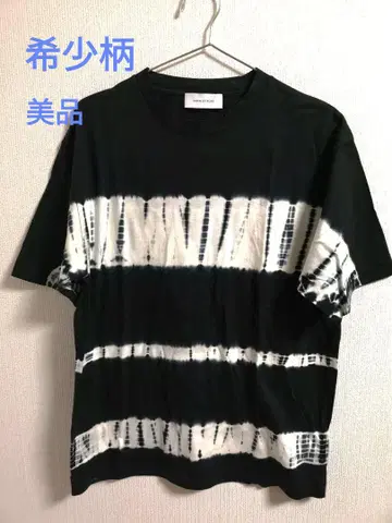 ADAM ET ROPE'  짜임 염색풍 티셔츠  블랙 네이비  M 사이즈