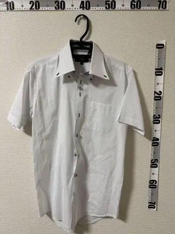 가쓰시카 호쿠사이 와이셔츠 커터 셔츠 반팔 화이트 M