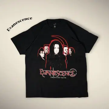 Evanescence 에바네스 투어 티셔츠 밴 티 블랙