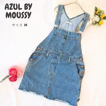 AZUL BY MOUSSY 오버롤 스커트 데님 살로펫