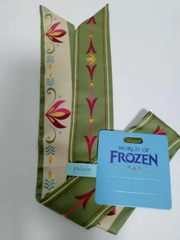 일본 미발매 안나와 눈의 여왕 FROZEN 스카프 리본 홍콩 디즈니랜드