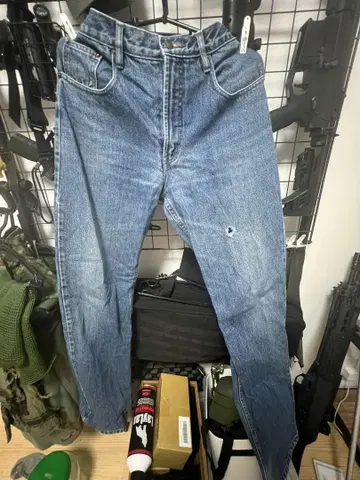 BOBSON JEANS 블루 스트레이트 데님