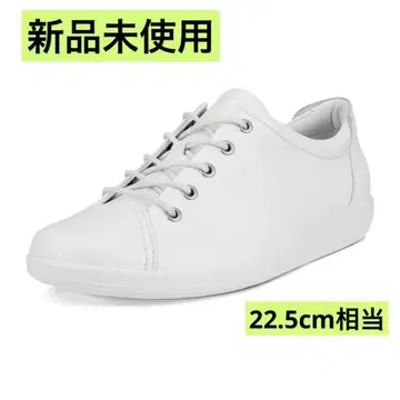 새상품 ECCO 여성용 더비 레이스업 스니커즈 화이트 22.5cm
