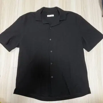 ZARA 자라 텍스처 셔츠 블랙 L 사이즈
