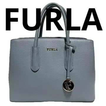 FURLA 테사 핸드백 가죽 라이트 블루 훌라 696