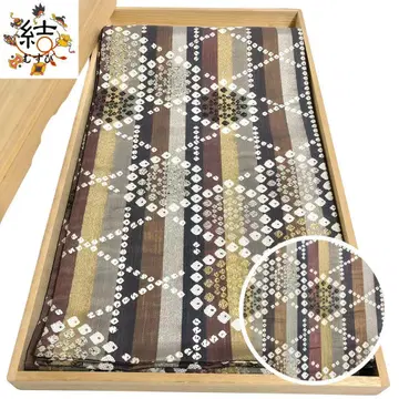 MO-3238 후쿠로 오비 세로 줄무늬 사슴 무늬 마름모꼴 차분한 색감
