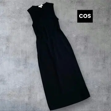 새상품급! 코스 슬림핏 미디 원피스 BLACK